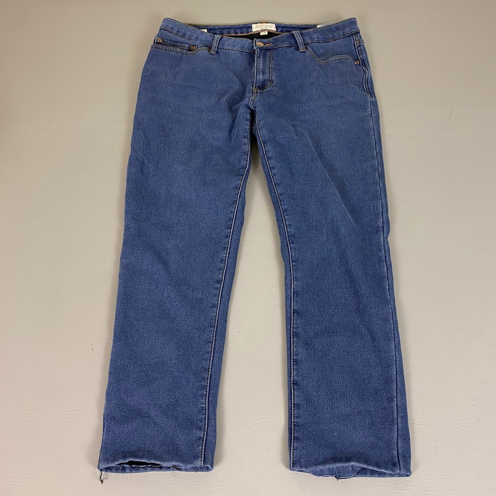 Weatherproof Vintage Fleece Lined Jeans Women's‎ 12/30 Slim Straight Blue *Flaw